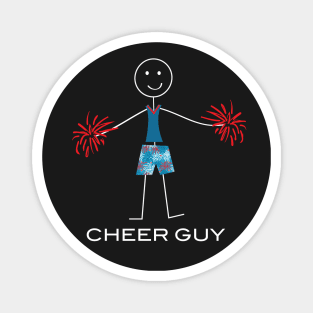 Funny Mens Cheer Illustration Magnet